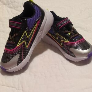 Stride Rite Black, Purple, and Silver Kids' Sneakers